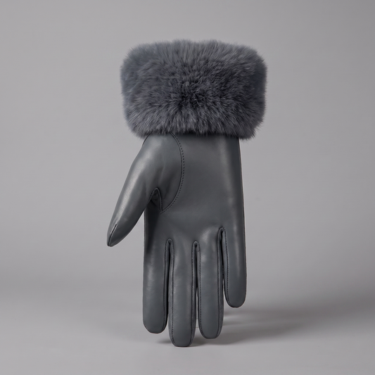 Storm Grey Leather Glove