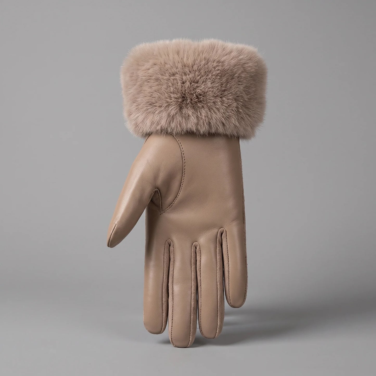 Storm Grey Leather Glove